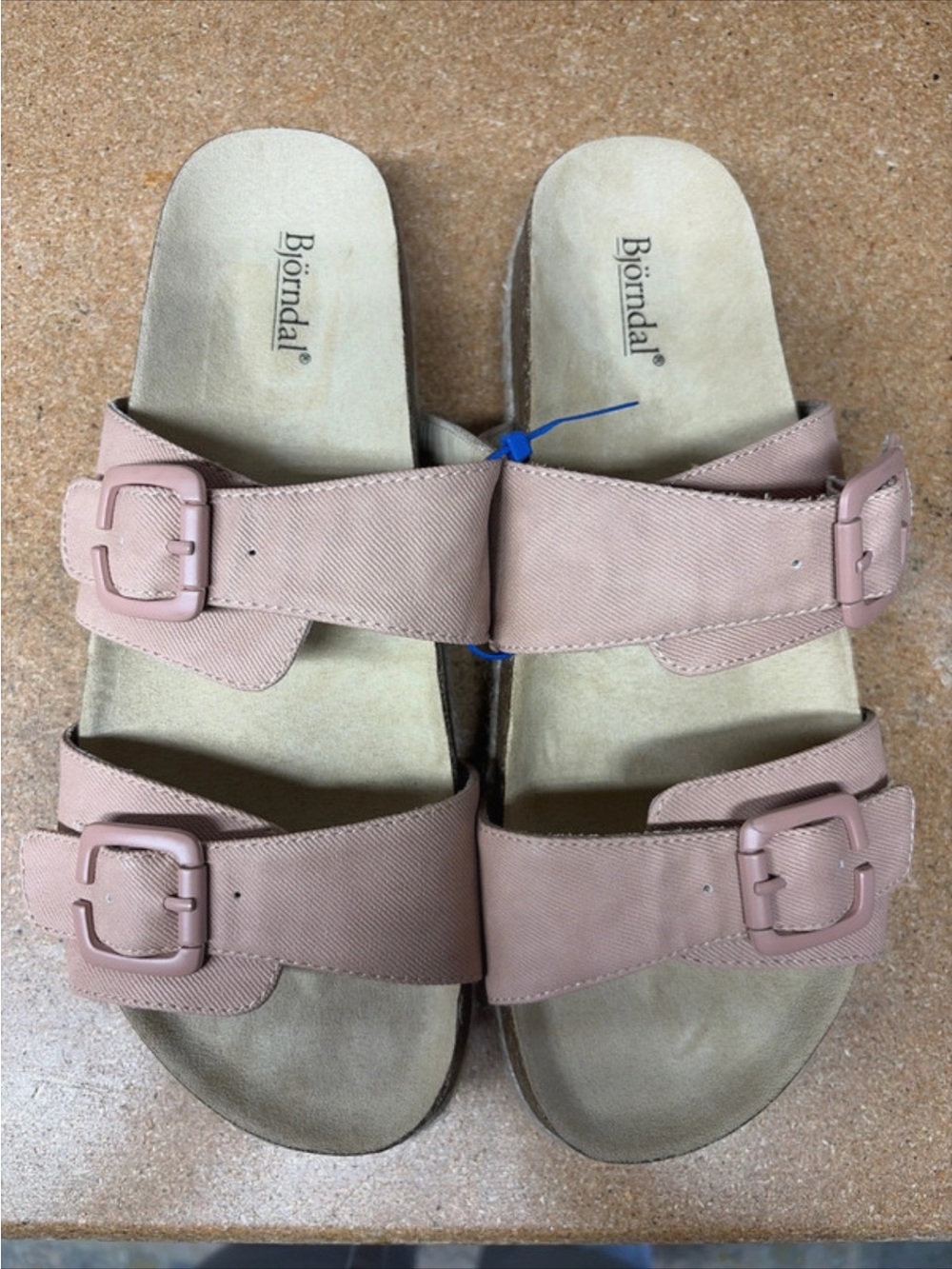 Bjorndal Blush Pink Double-Buckle Slide Sandals